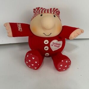 Vintage 1990 Ziggy Tom Wilson My Heart Is Yours Red Pajamas Plush 7" Doll